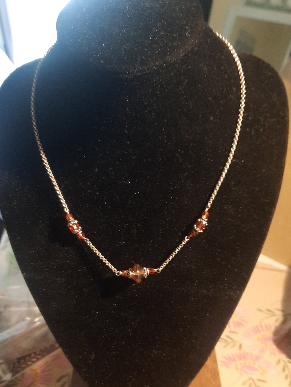 Pink Crystal 925 Necklace